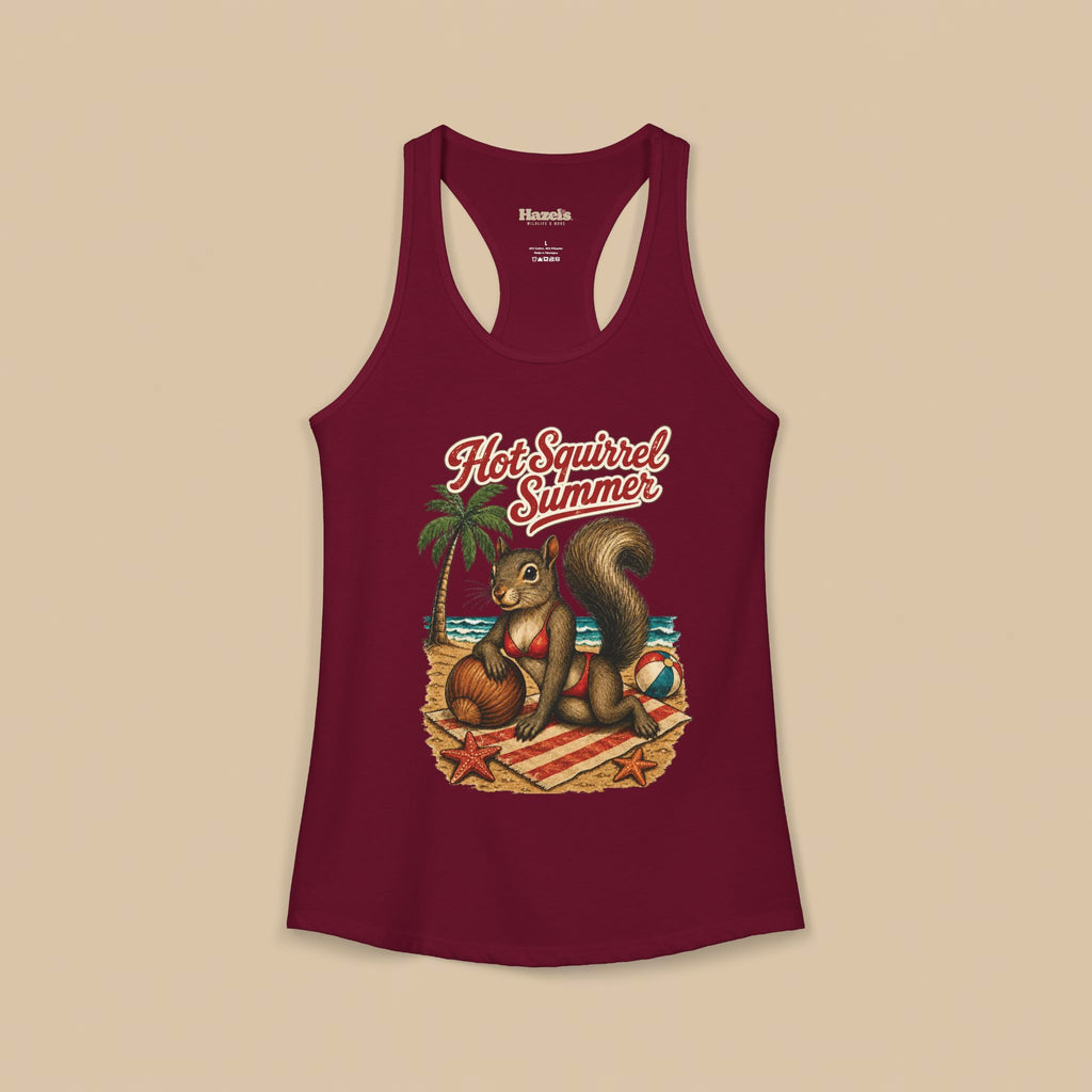 Hot Squirrel Summer Racerback Tank