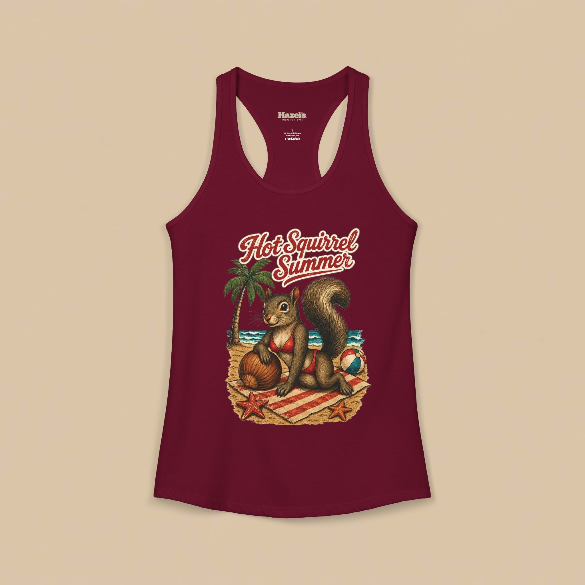 Hot Squirrel Summer Racerback Tank