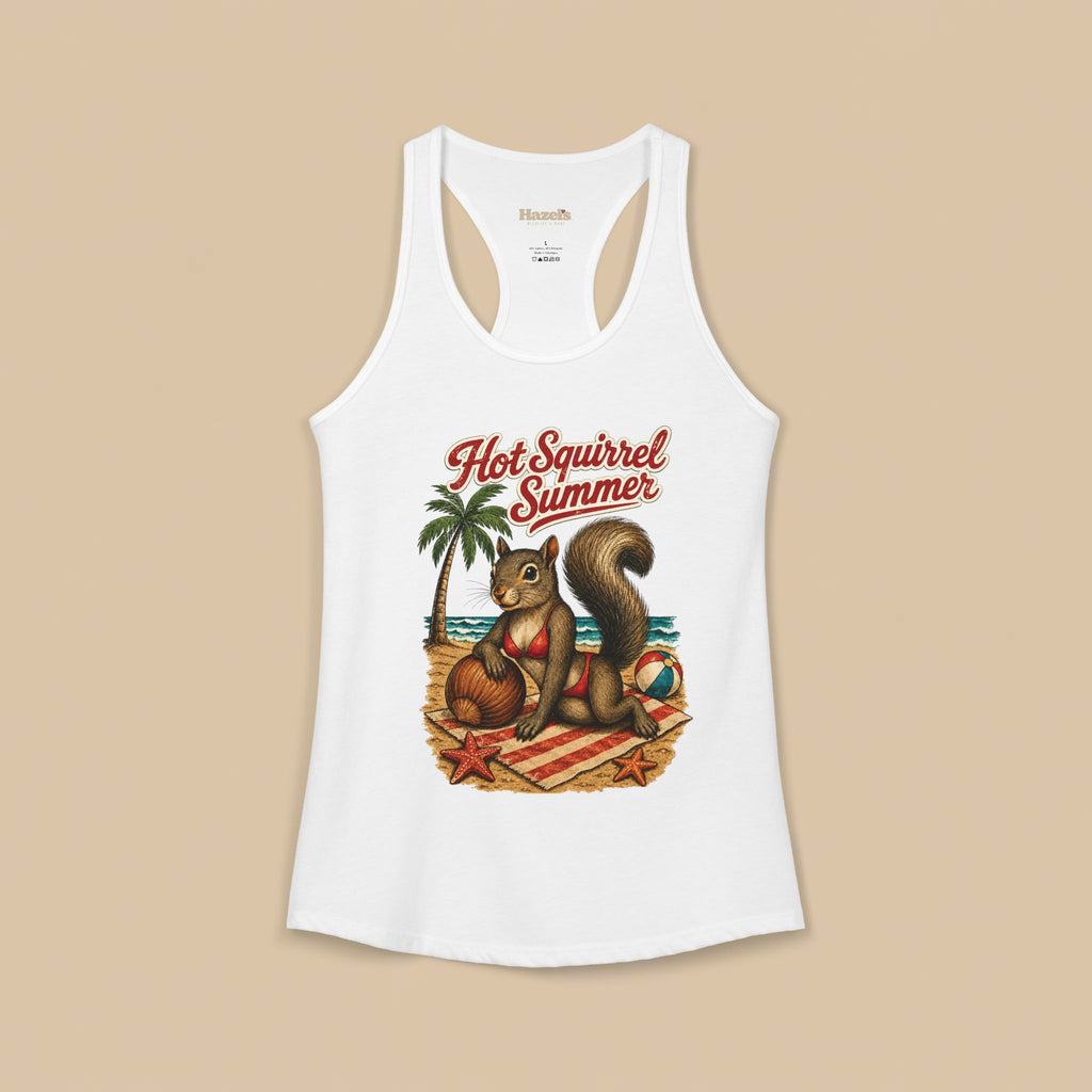 Hot Squirrel Summer Racerback Tank