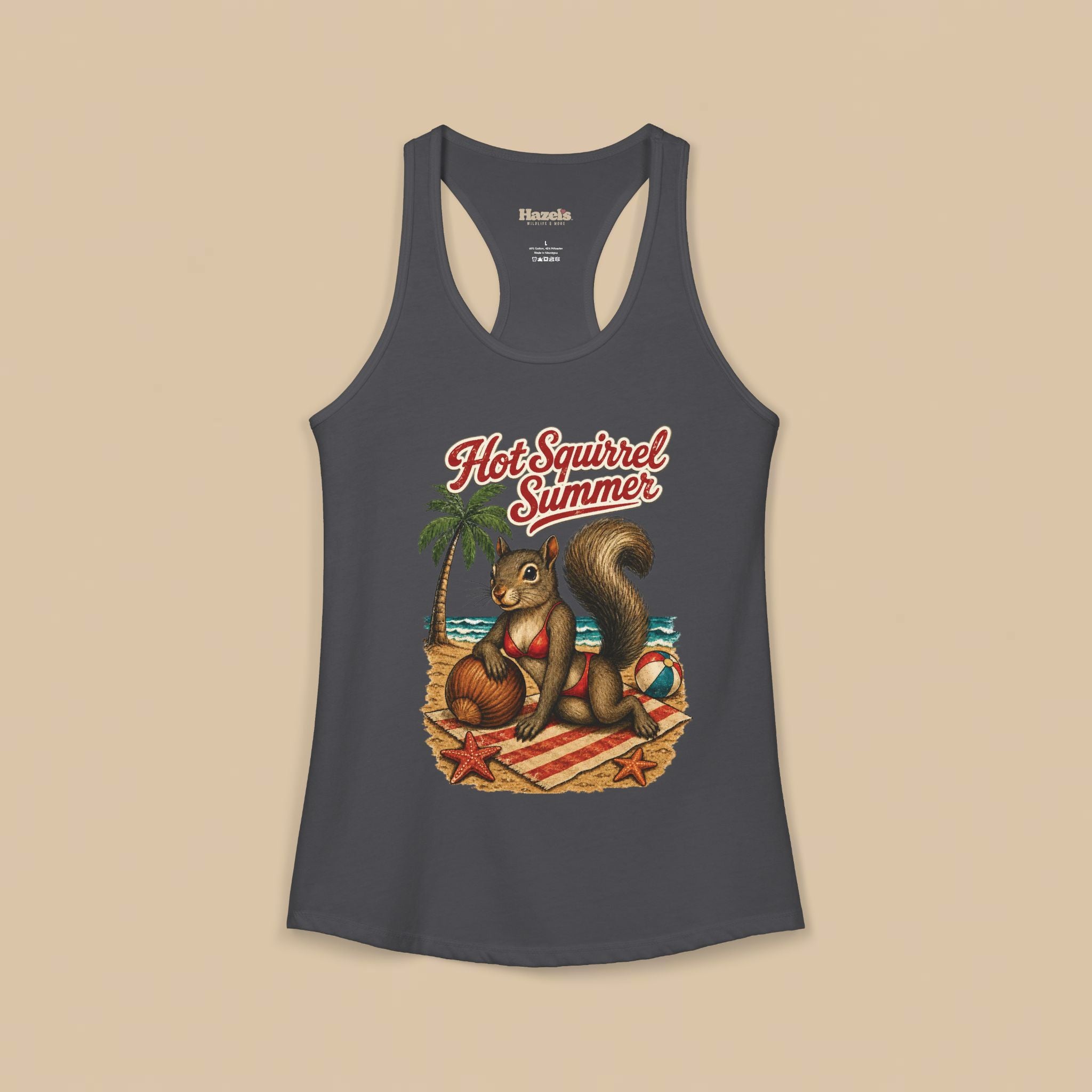 Hot Squirrel Summer Racerback Tank