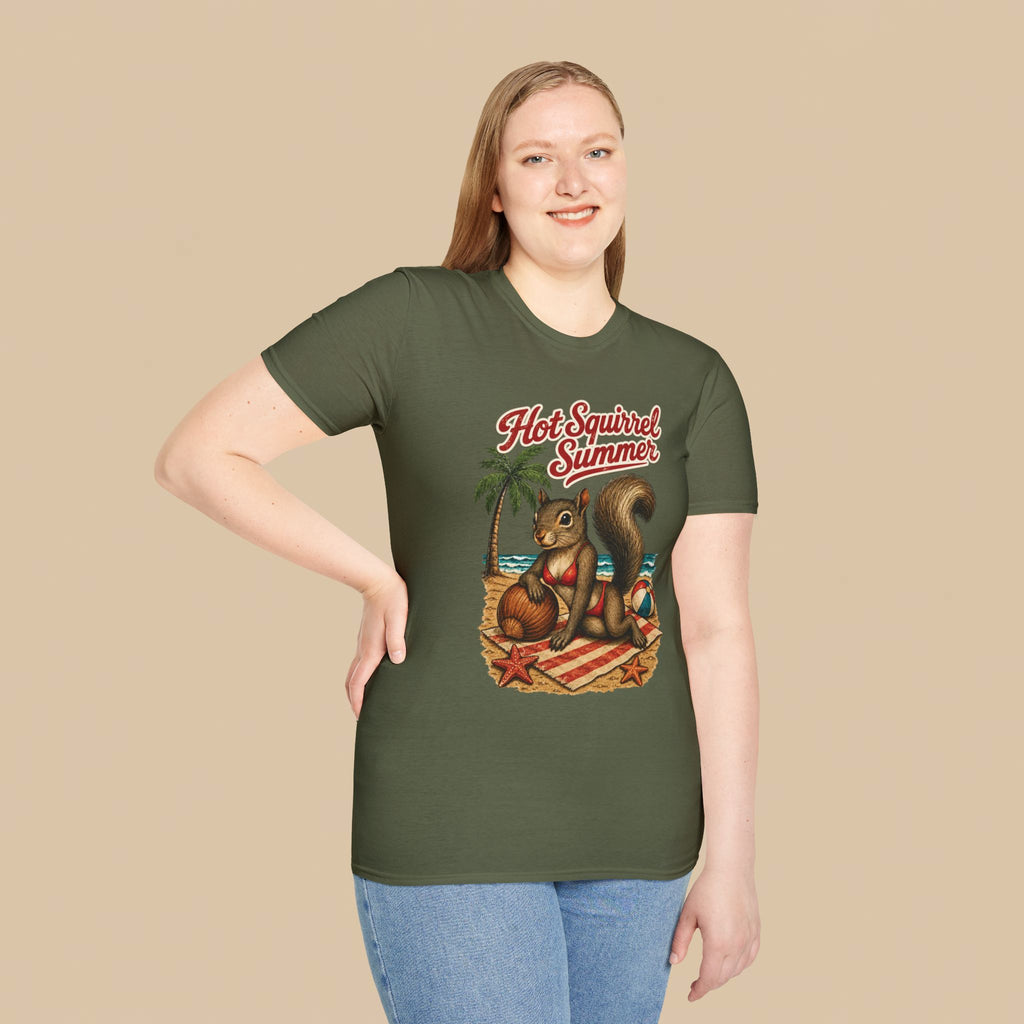 Hot Squirrel Summer Crewneck Tee