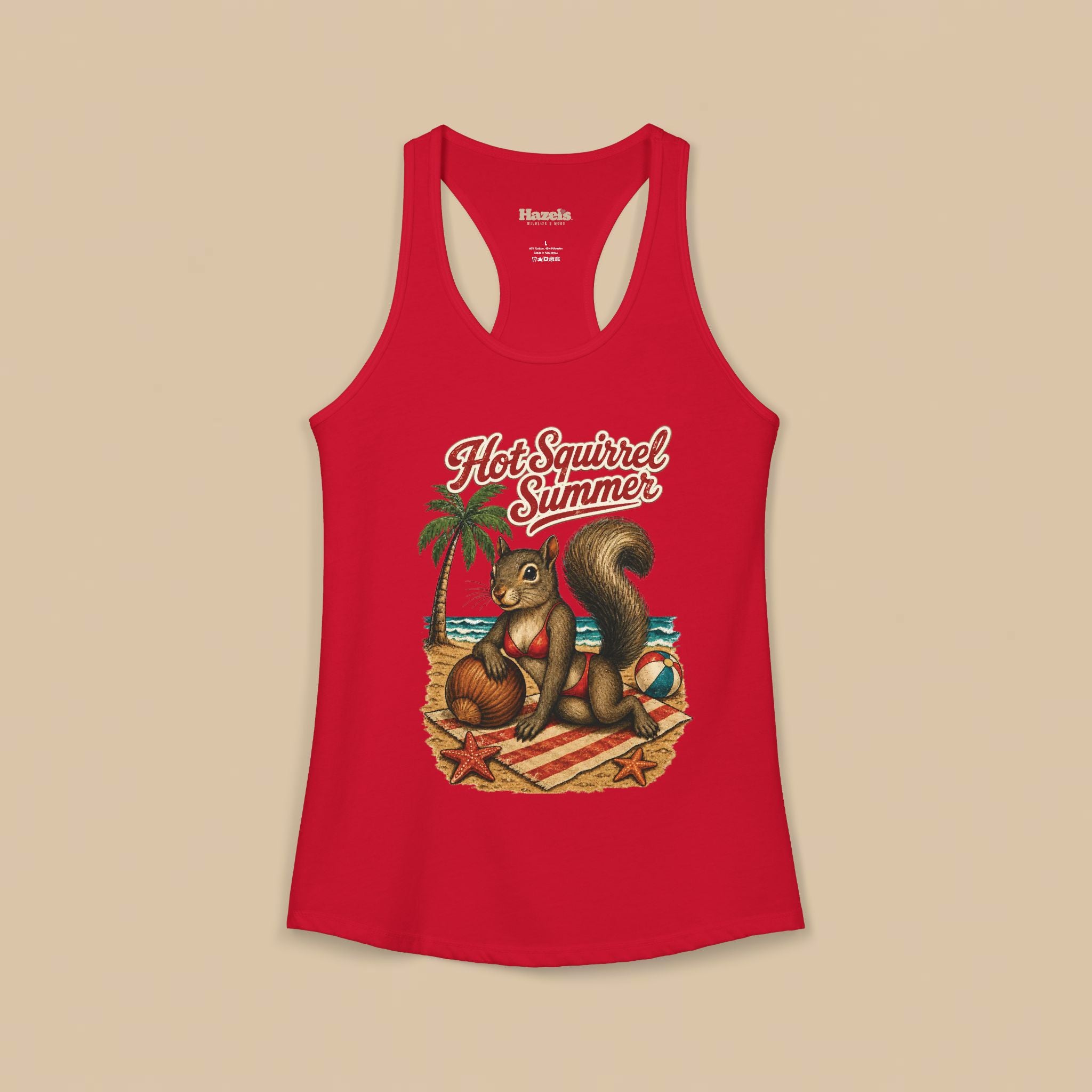 Hot Squirrel Summer Racerback Tank