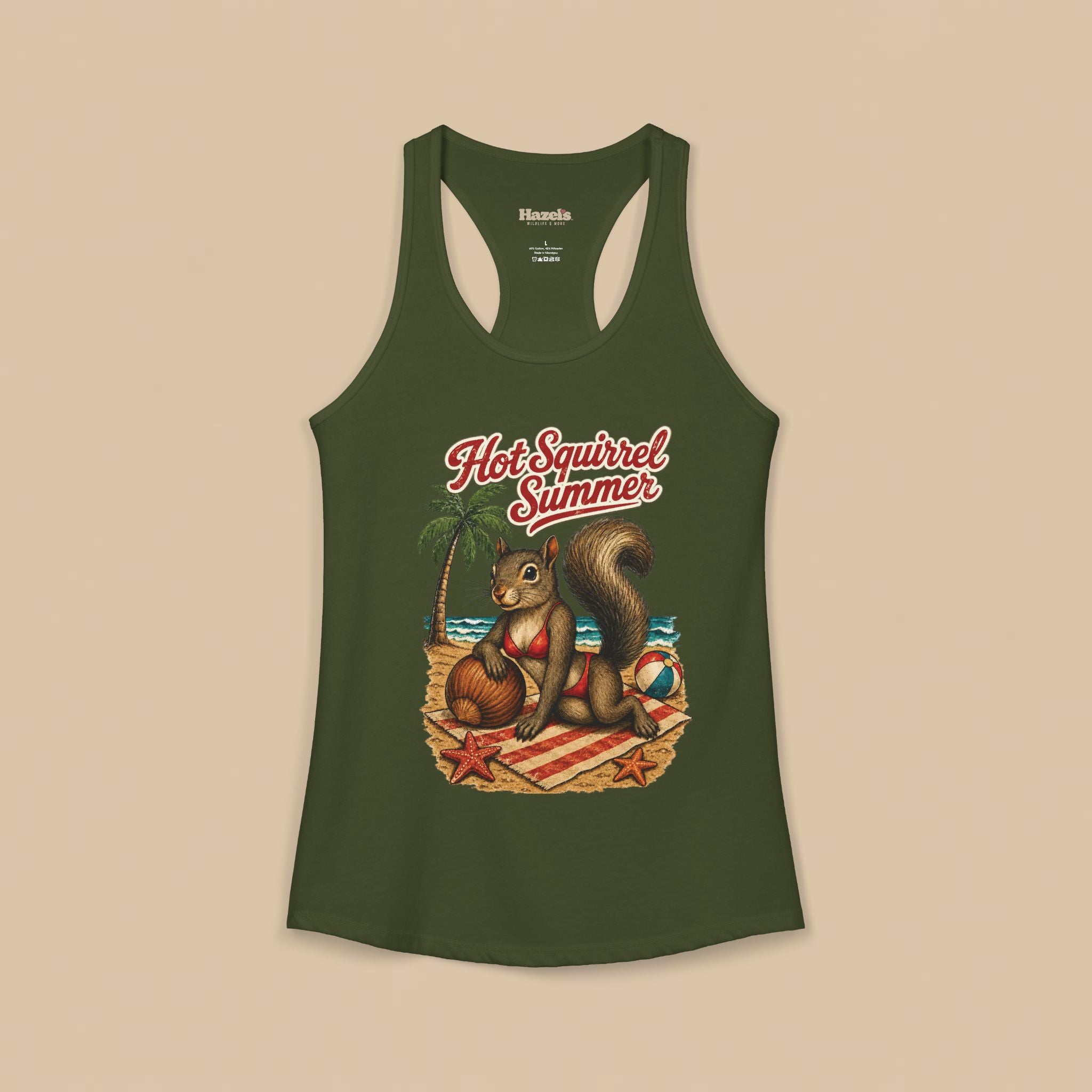 Hot Squirrel Summer Racerback Tank