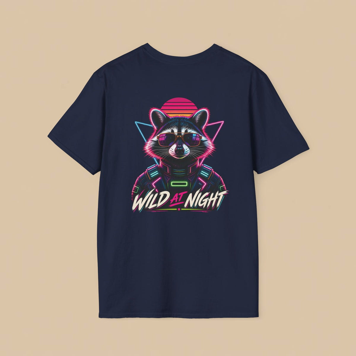 Wild at Night Raccoon Crewneck Tee