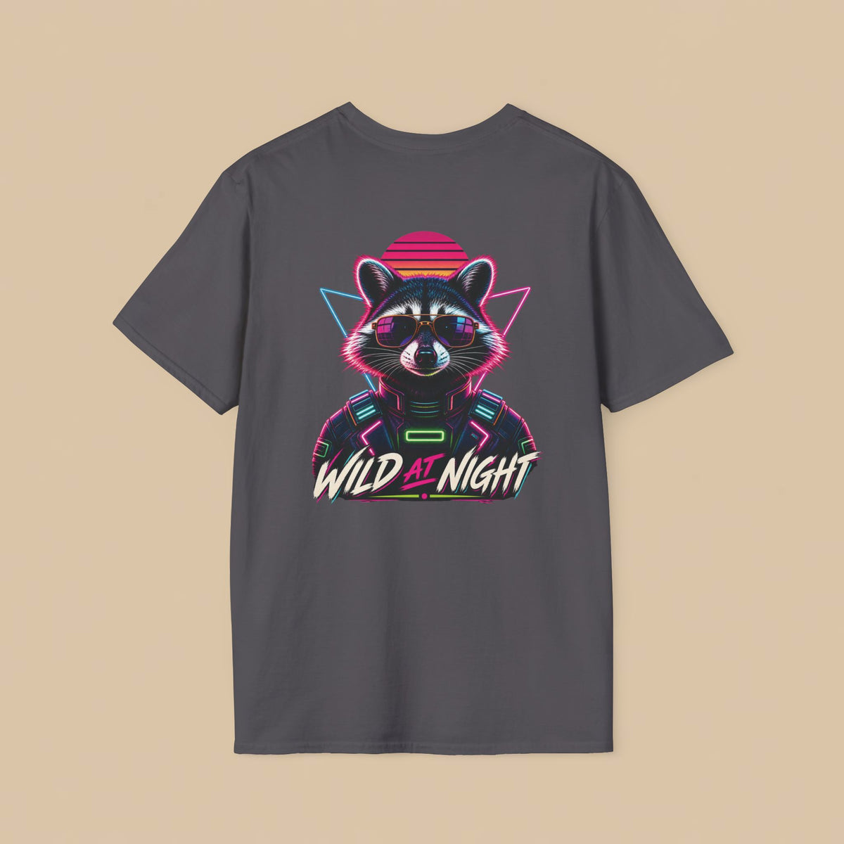 Wild at Night Raccoon Crewneck Tee