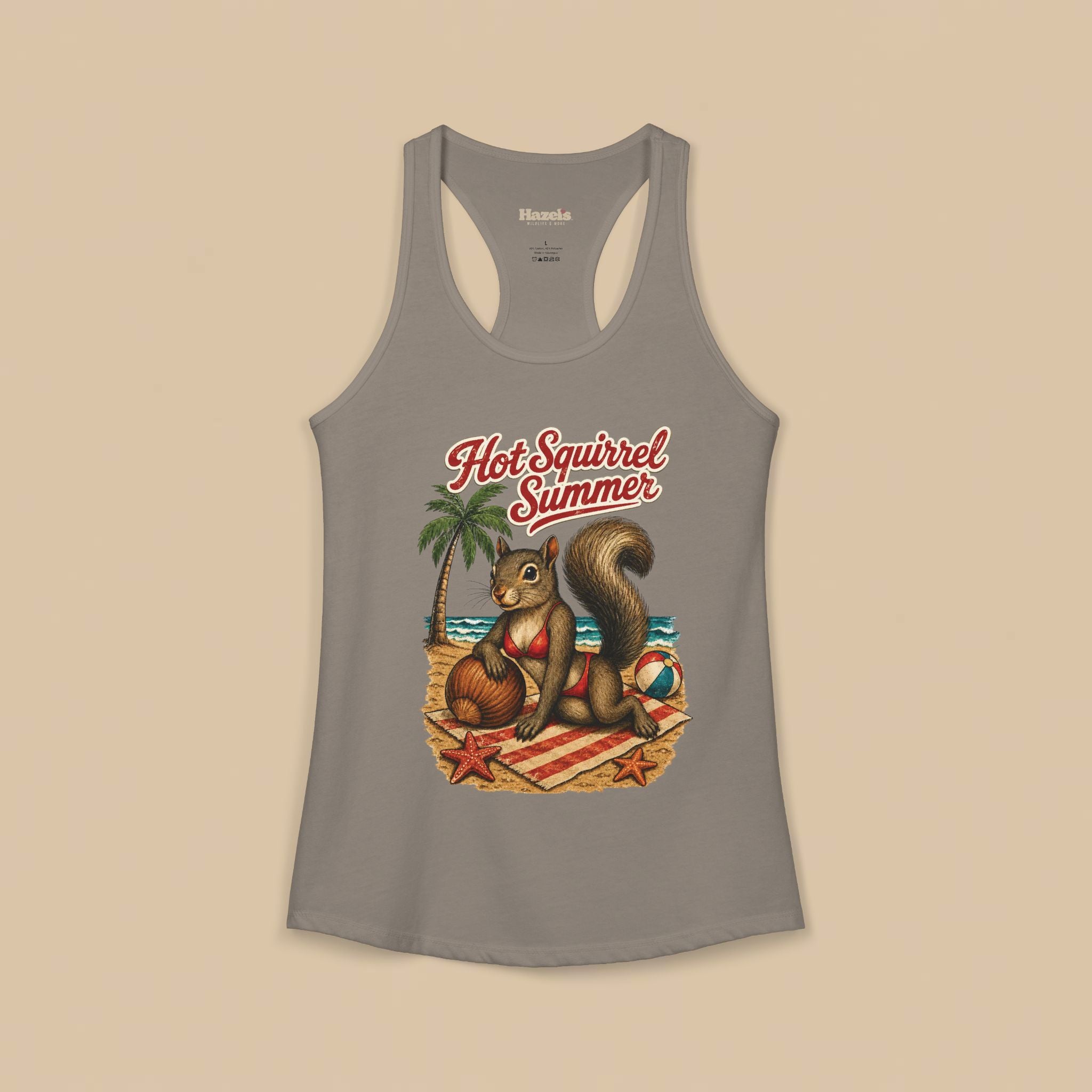 Hot Squirrel Summer Racerback Tank