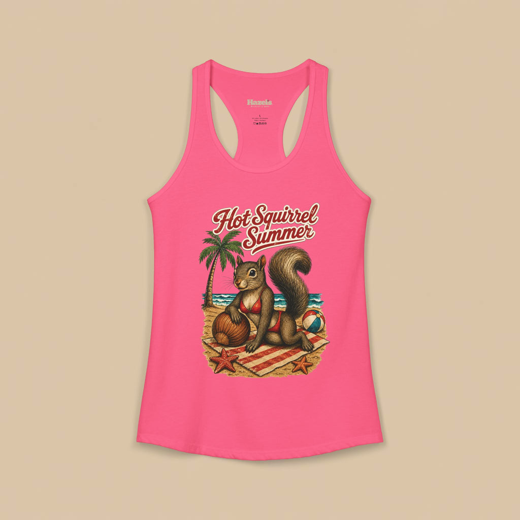 Hot Squirrel Summer Racerback Tank
