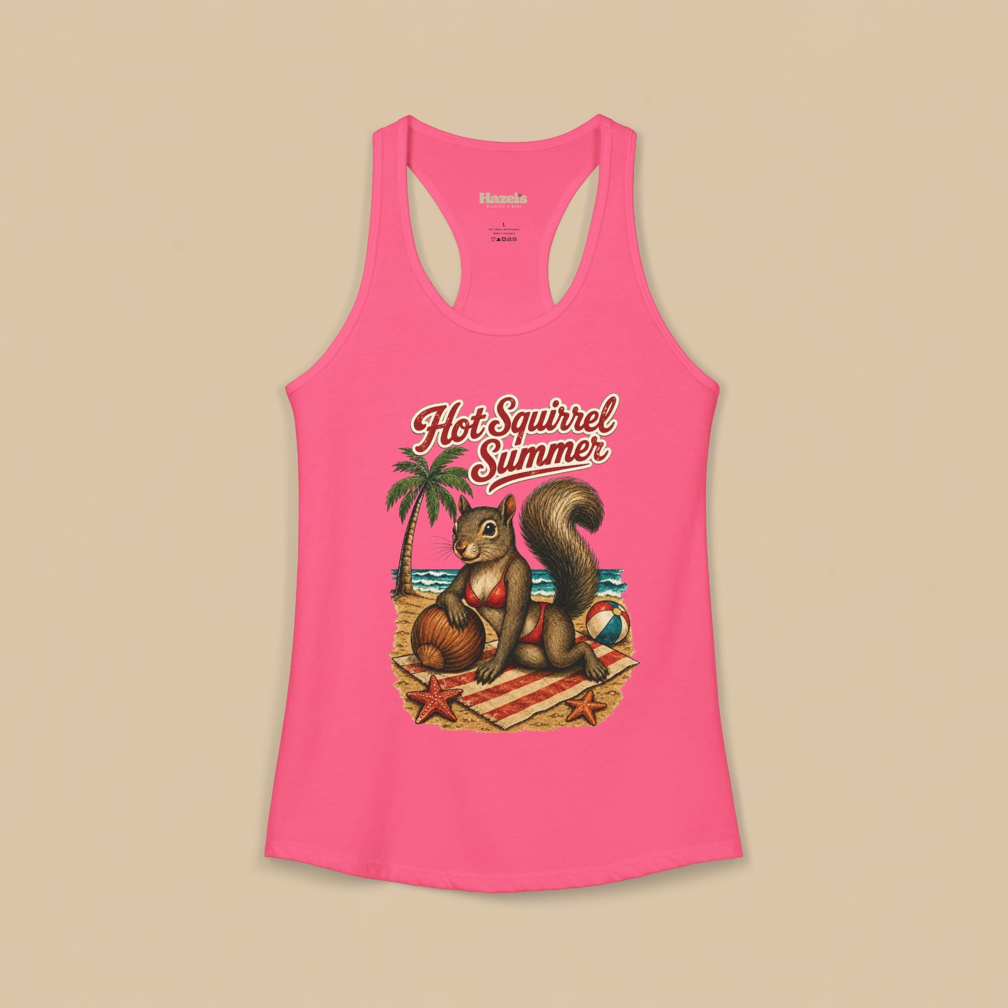 Hot Squirrel Summer Racerback Tank