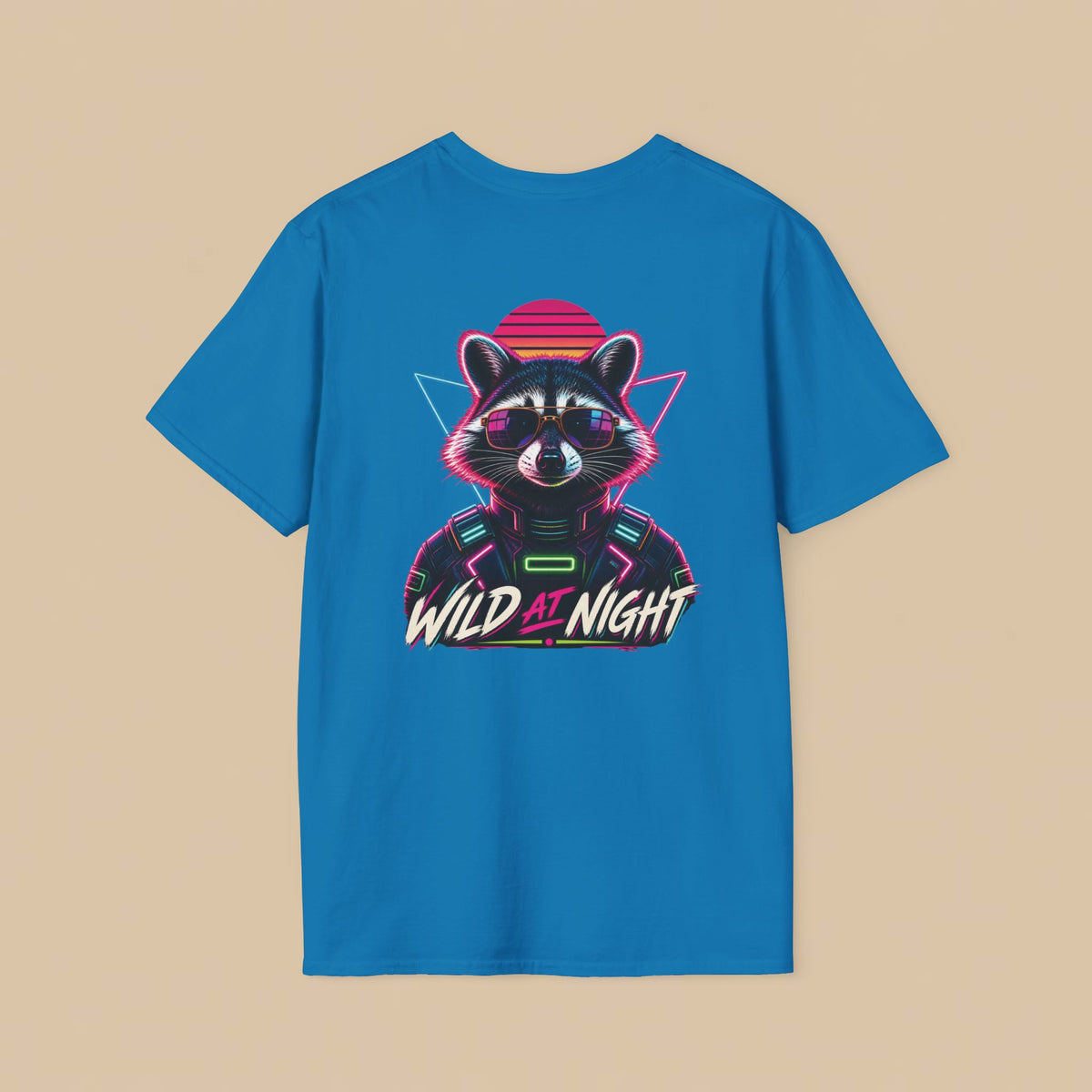 Wild at Night Raccoon Crewneck Tee