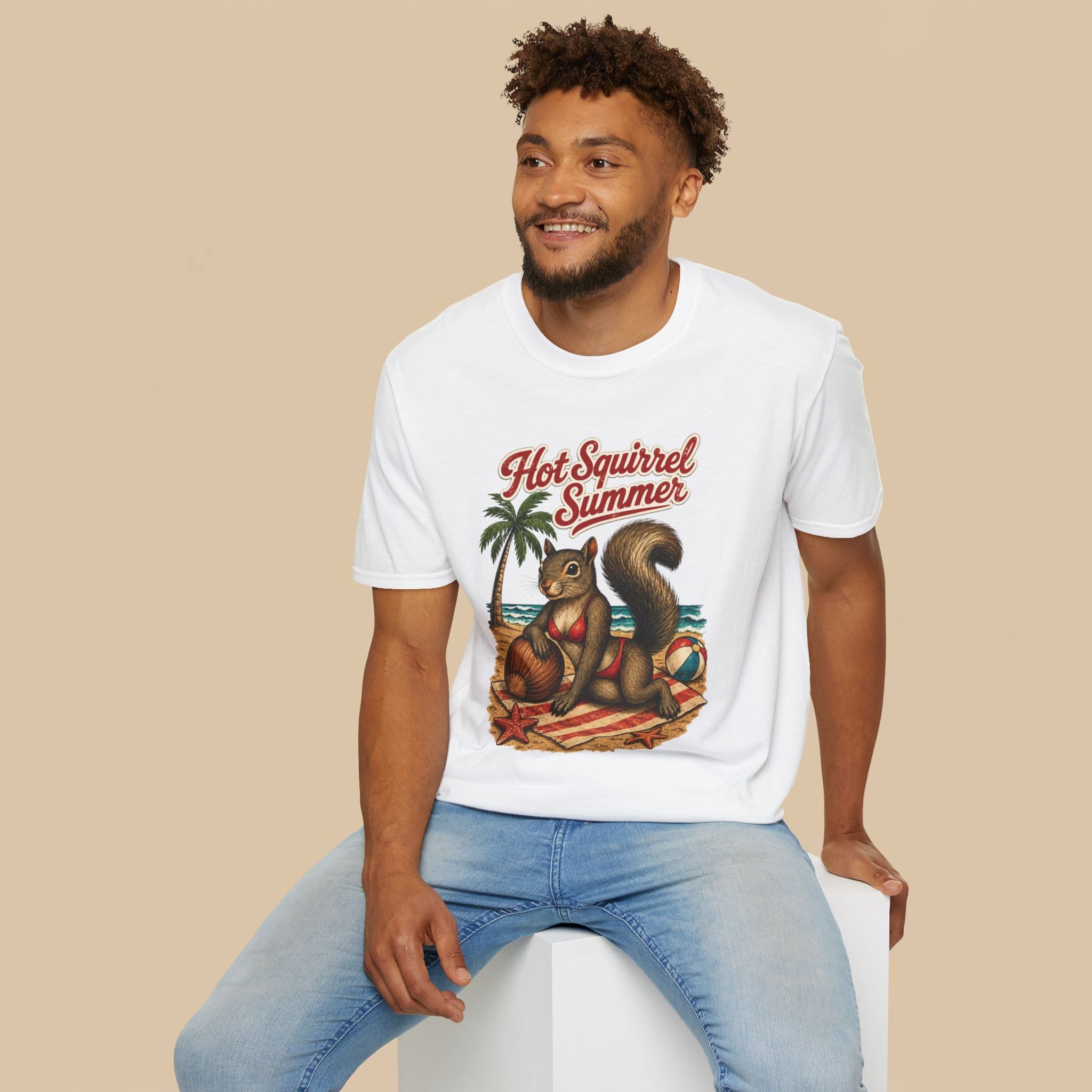 Hot Squirrel Summer Crewneck Tee