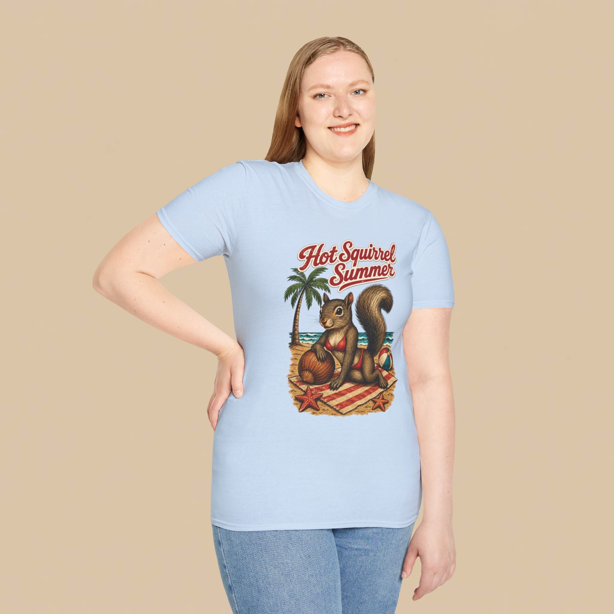 Hot Squirrel Summer Crewneck Tee