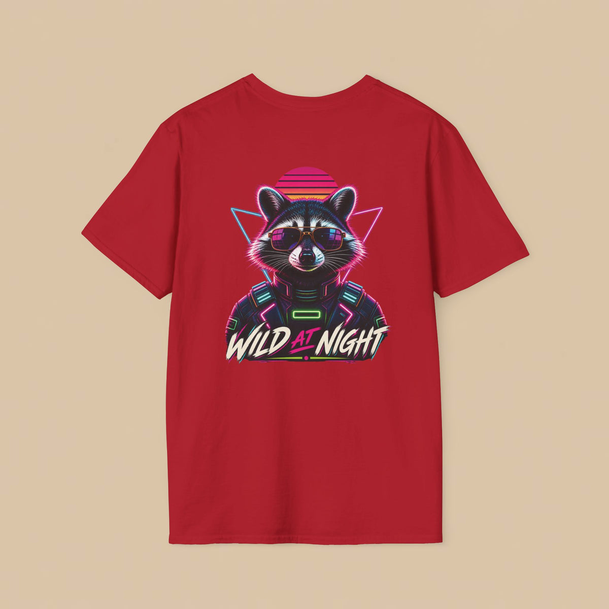 Wild at Night Raccoon Crewneck Tee