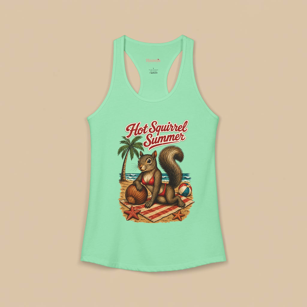 Hot Squirrel Summer Racerback Tank