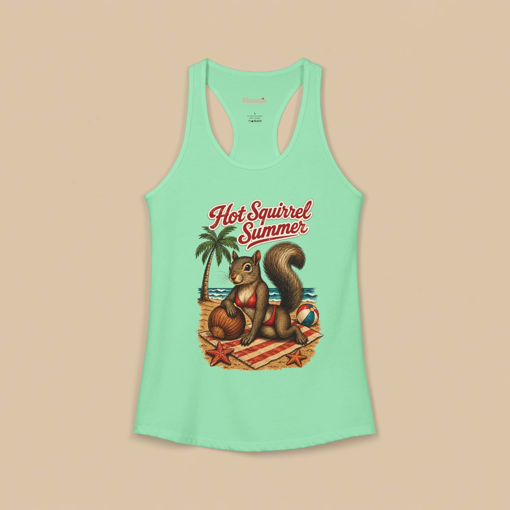 Hot Squirrel Summer Racerback Tank