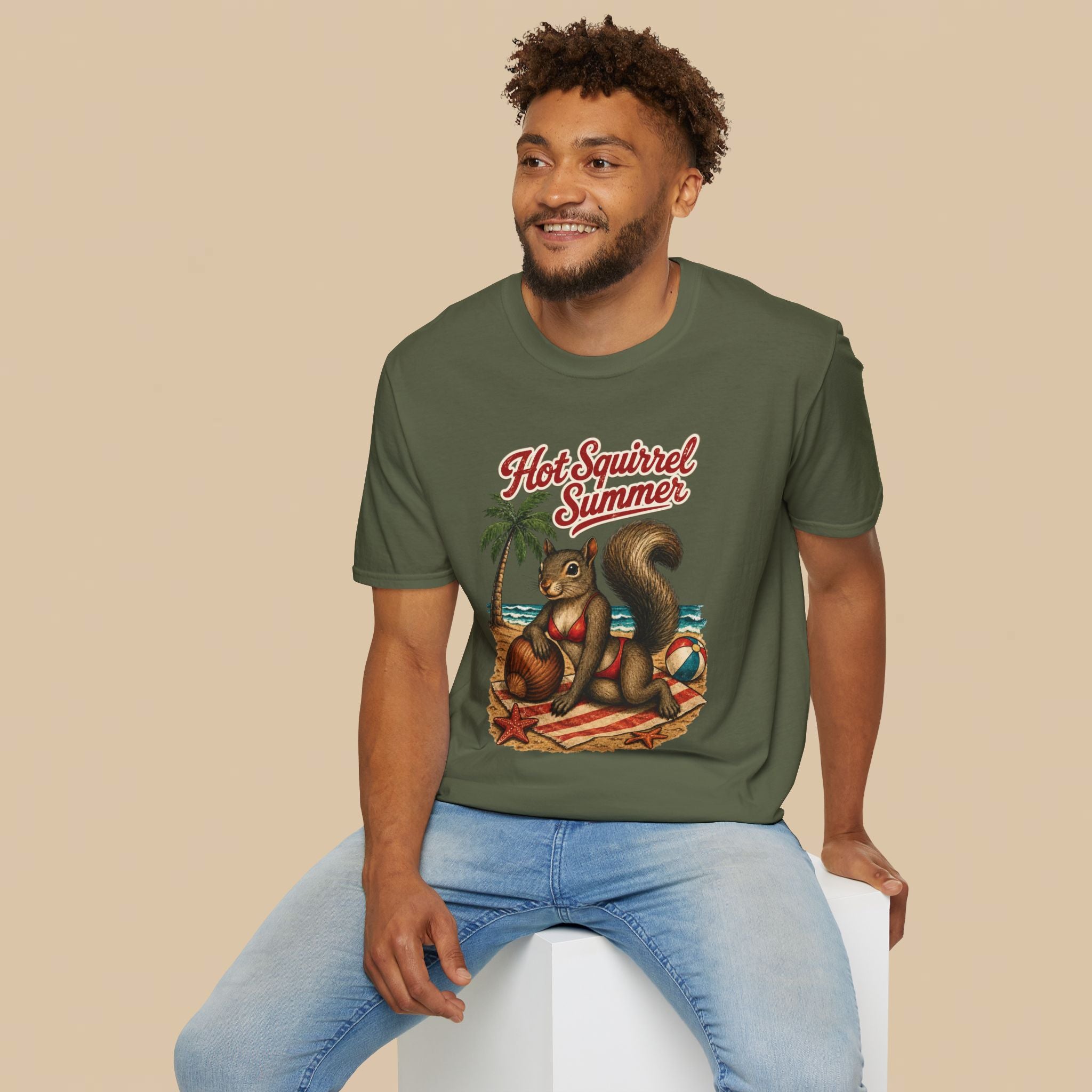 Hot Squirrel Summer Crewneck Tee