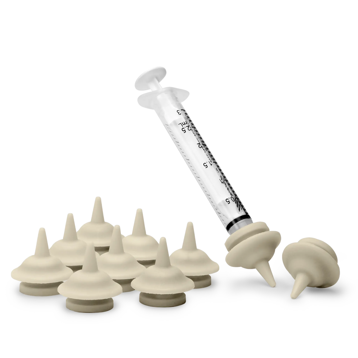 Miracle Nipple Mini 10-pack with 3 mL feeding syringe