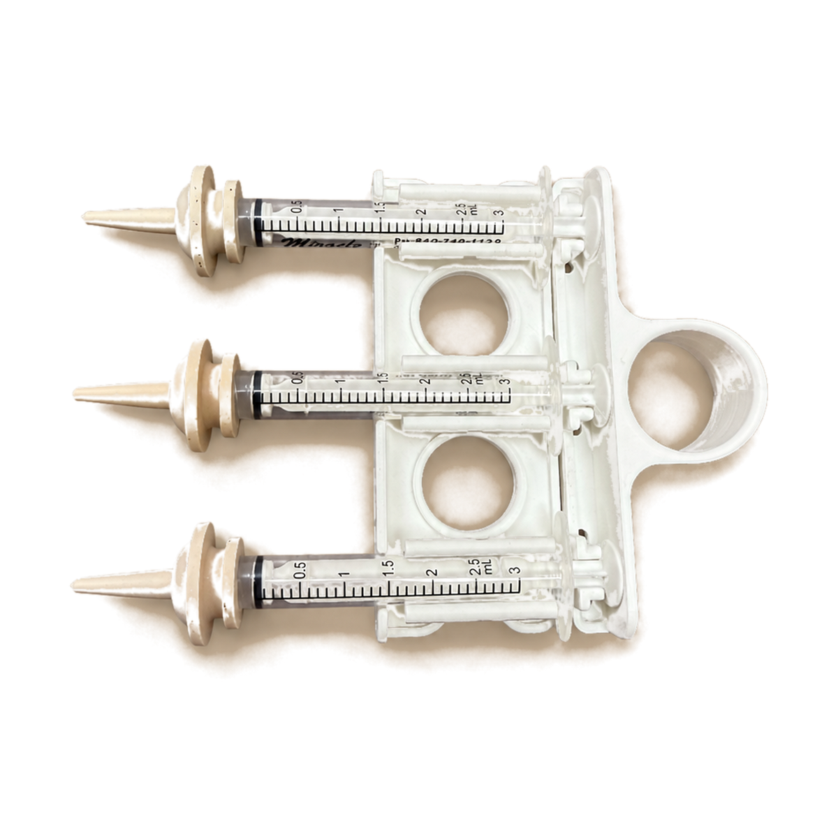 3 mL Triple Squirrel Feeder with three feeding syringes